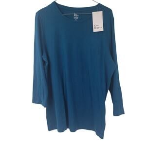 KIM ROGERS Long Sleeve Top Womens Size Medium M *NWT